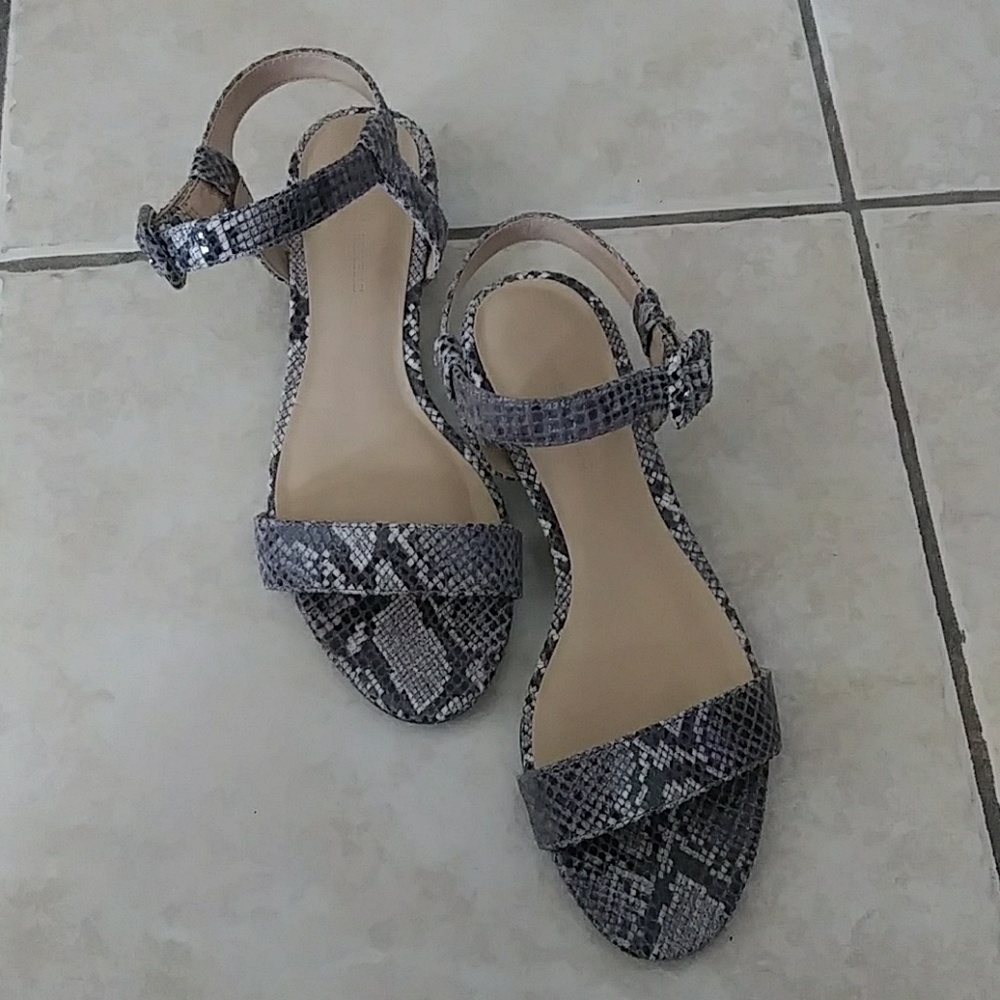 Beautiful snakeskin sandals.